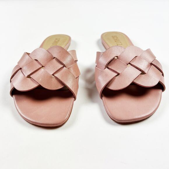 NEW Schutz light pink braided leather slide Tari sandal size 6.5 - Picture 5 of 5